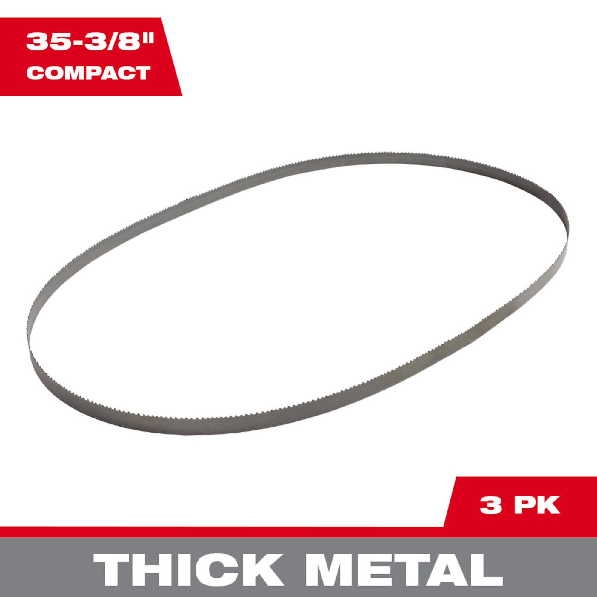 Milwaukee 35-3/8" 14 TPI Compact Portable Band Saw Blade , 3-Pack, Model# 48-39-0519